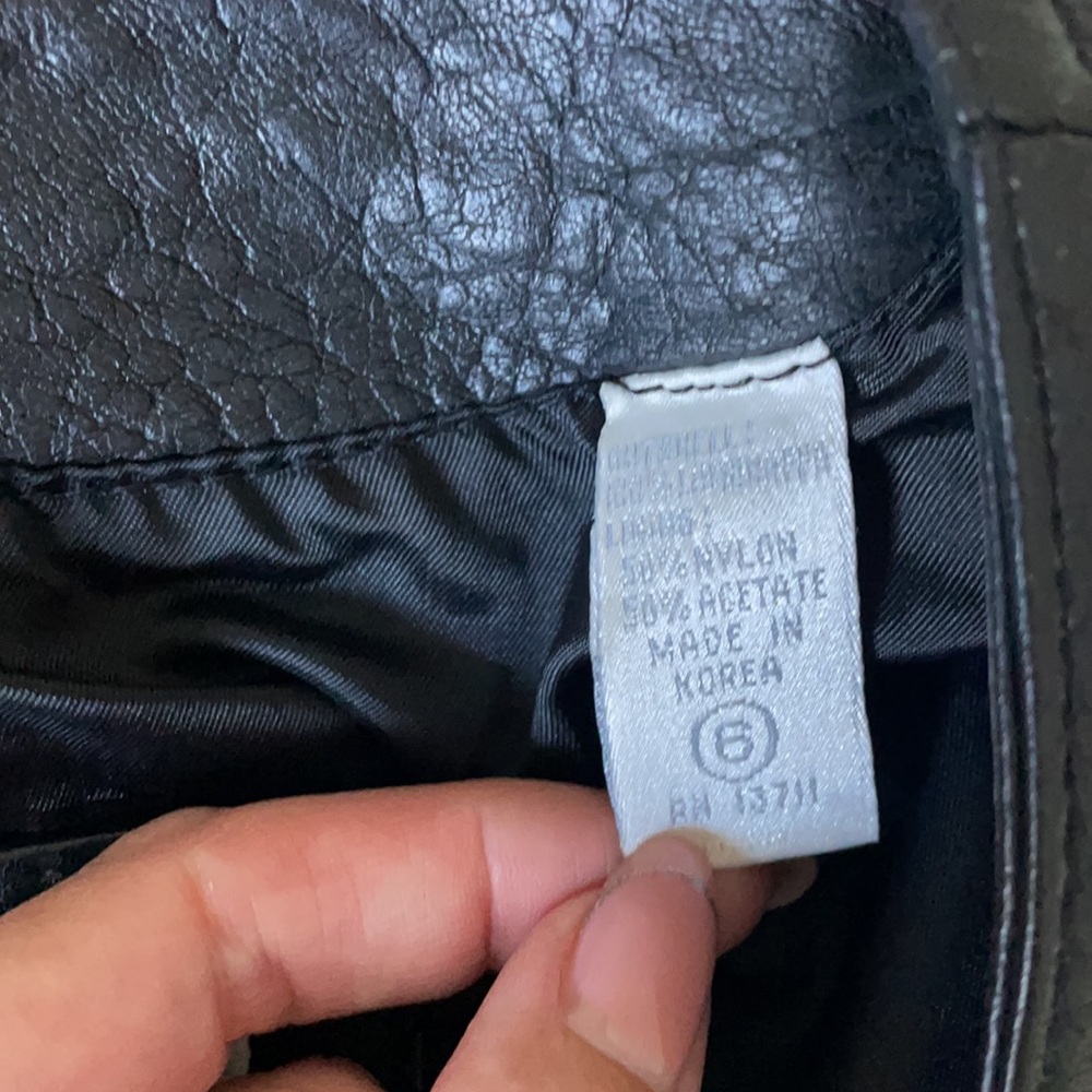 Lord & Taylor cropped leather jacket - Picture 8 of 14